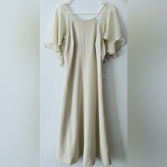 Rare Calvin Klein Beautiful Sheer Sleeves Dress - Picture 3 of 10
